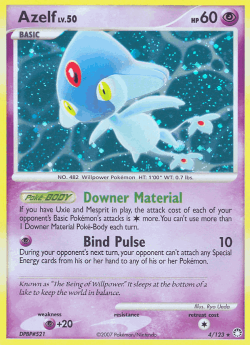 Azelf Pokémon TCG card art