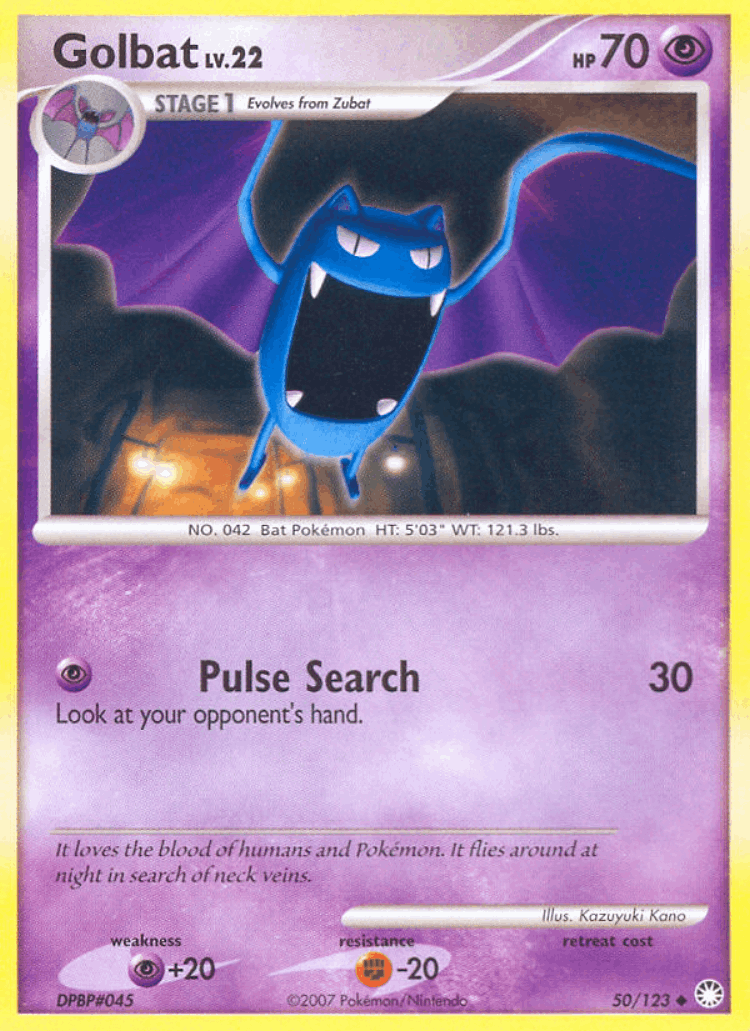 Golbat #50 from Mysterious Treasures - Uncommon - Illustrated by Kazuyuki Kano
