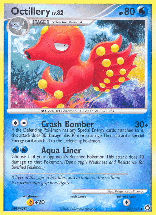 Octillery #57 from Mysterious Treasures - Uncommon - Illustrated by Kagemaru Himeno