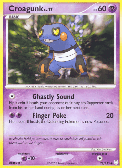 Croagunk #78 from Mysterious Treasures - Common - Illustrated by Ken Sugimori