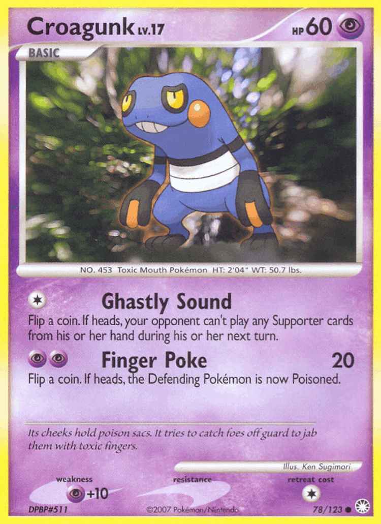 Croagunk #78 from Mysterious Treasures - Common - Illustrated by Ken Sugimori