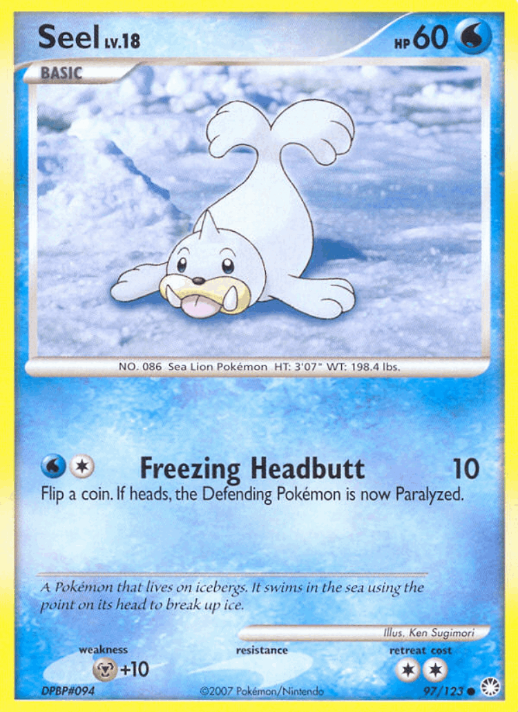 Seel #97 from Mysterious Treasures - Common - Illustrated by Ken Sugimori