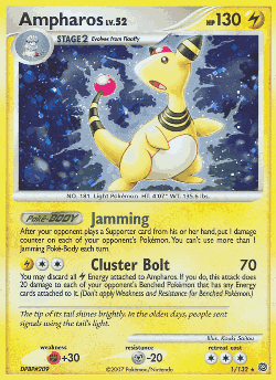 Ampharos Pokémon TCG card art