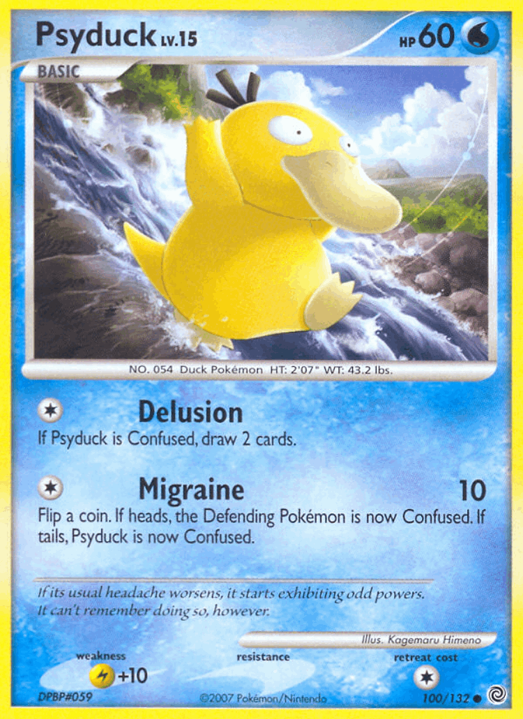 Psyduck #100 from Secret Wonders - Common - Illustrated by Kagemaru Himeno