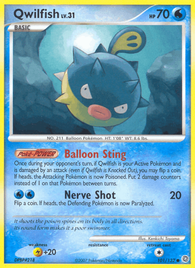 Qwilfish #101 from Secret Wonders - Common - Illustrated by Kenkichi Toyama