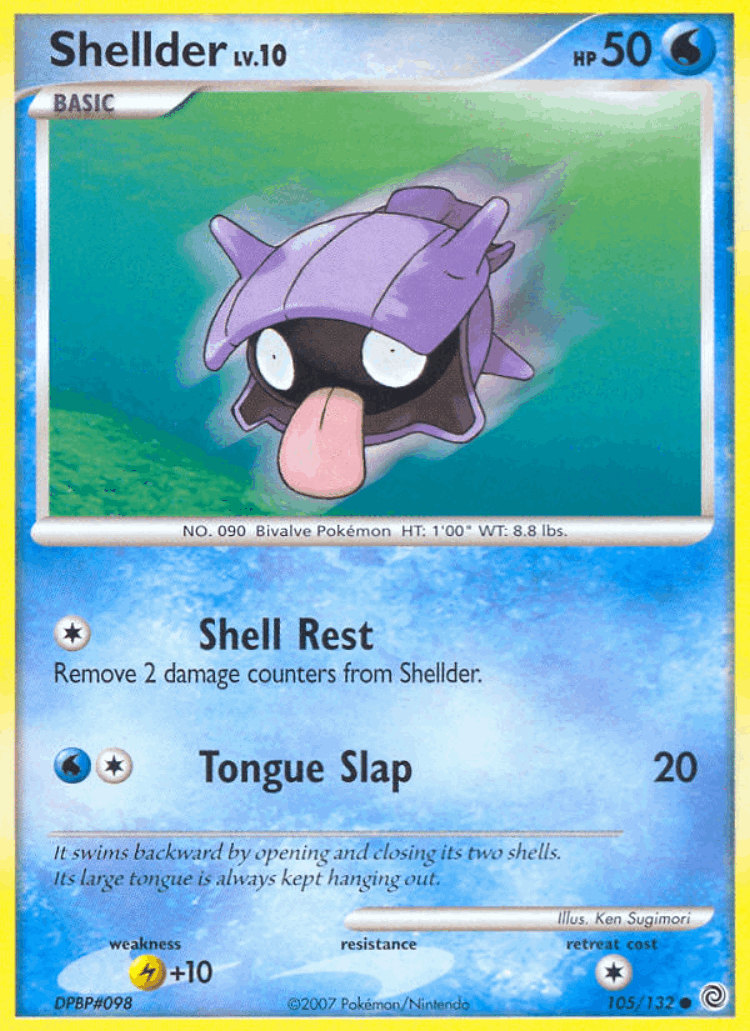Shellder #105 from Secret Wonders - Common - Illustrated by Ken Sugimori