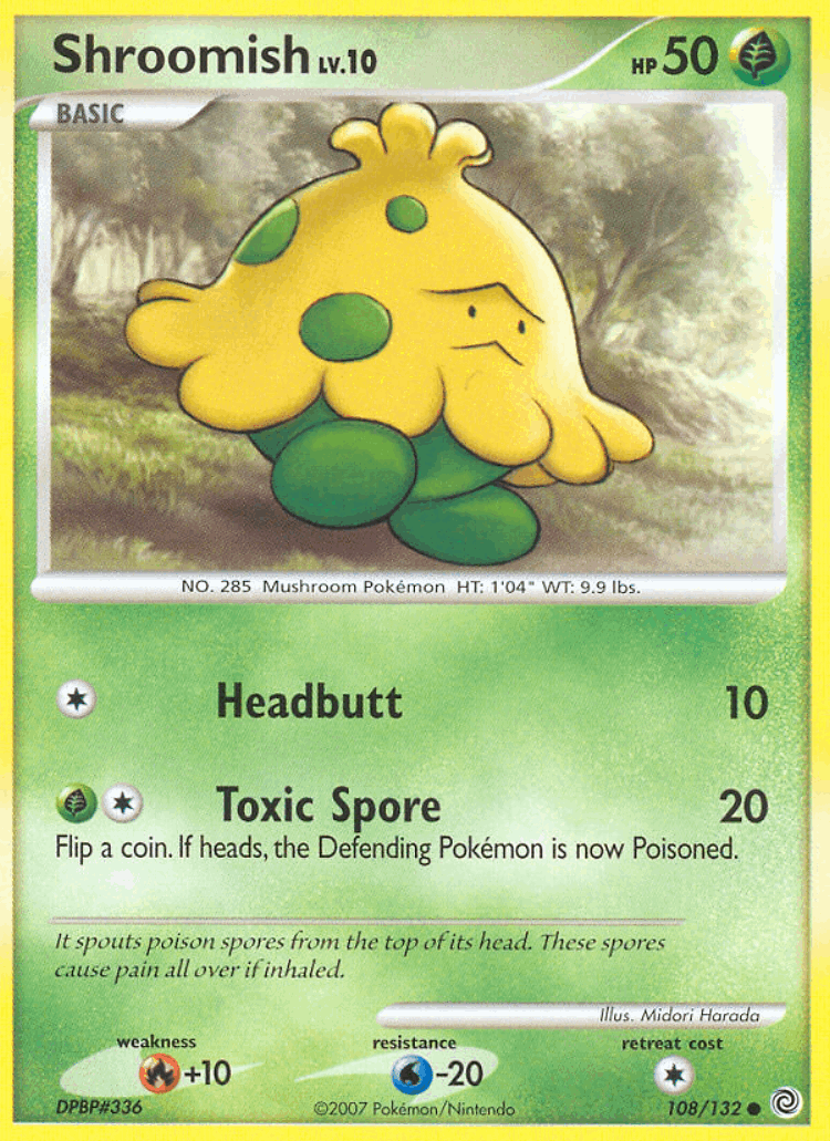 Shroomish #108 from Secret Wonders - Common - Illustrated by Midori Harada