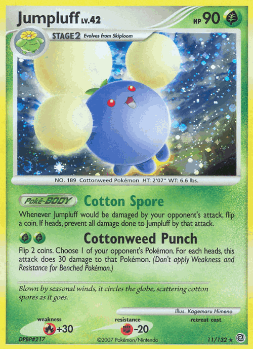 Jumpluff Pokémon TCG card art