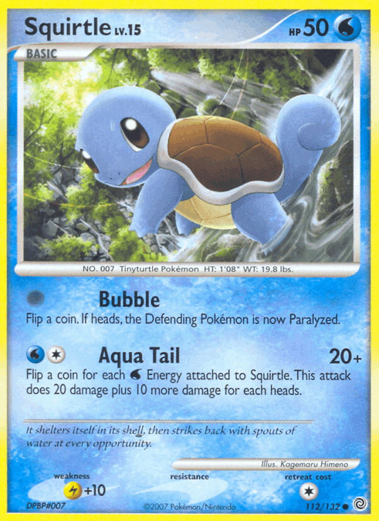Squirtle #112 from Secret Wonders - Common - Illustrated by Kagemaru Himeno