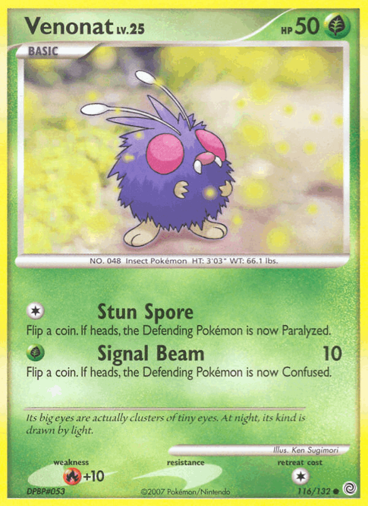 Venonat #116 from Secret Wonders - Common - Illustrated by Ken Sugimori