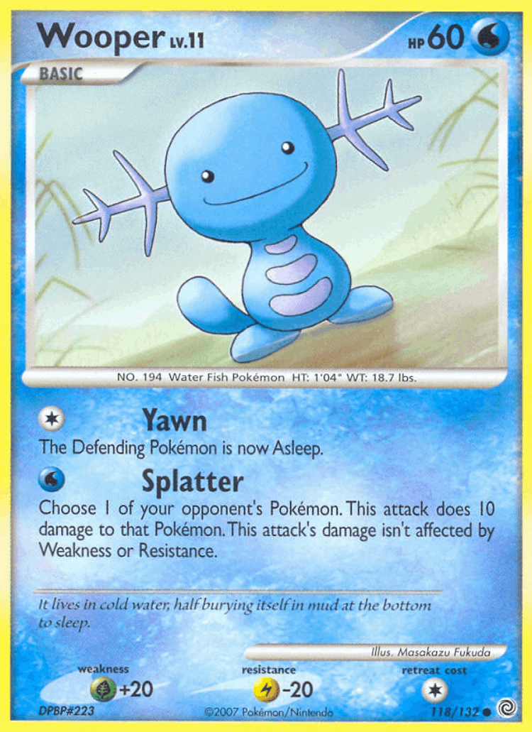 Wooper #118 from Secret Wonders - Common - Illustrated by Masakazu Fukuda