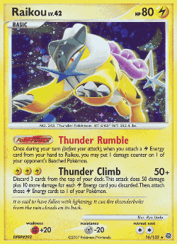 Raikou Pokémon TCG card art