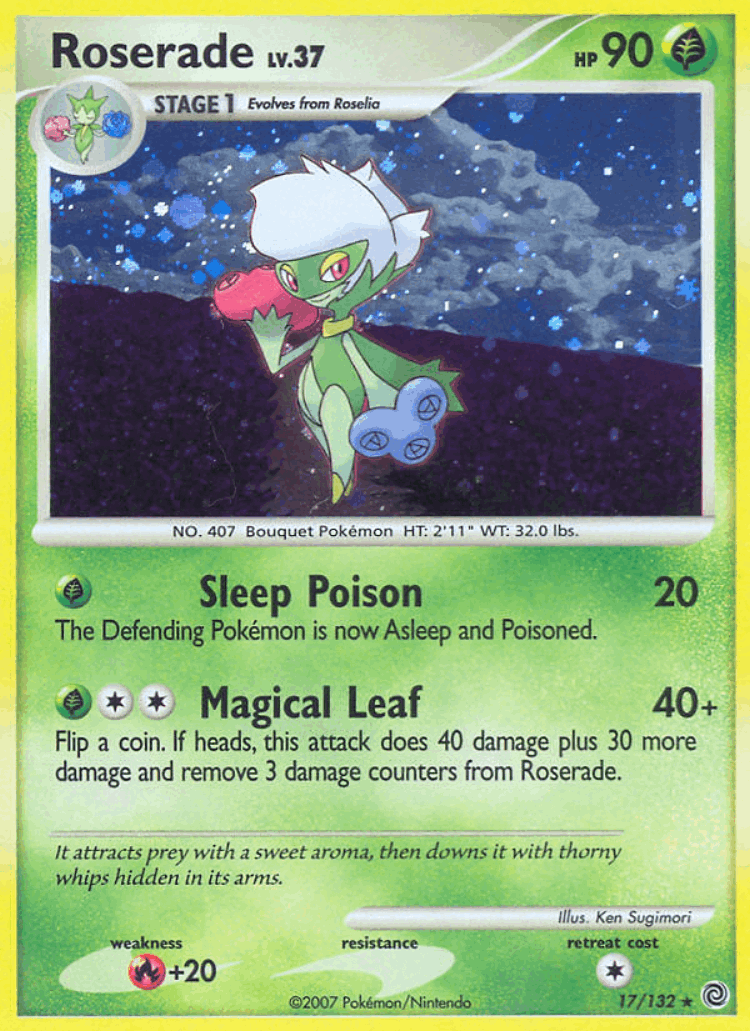 Roserade #17 from Secret Wonders - Rare Holo - Illustrated by Ken Sugimori