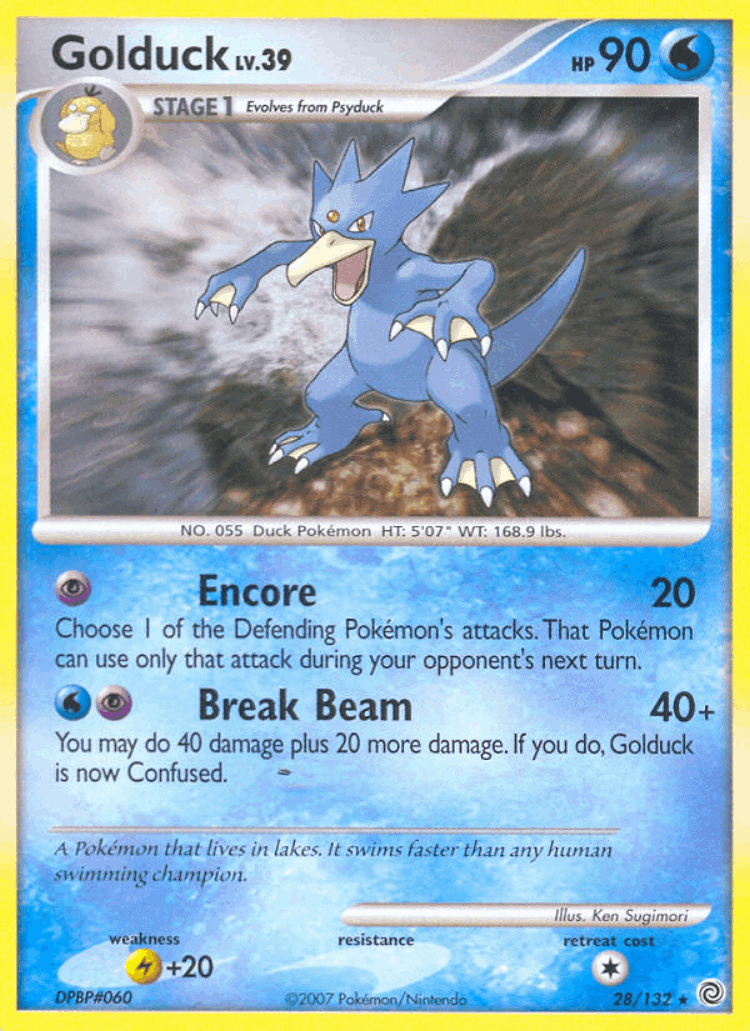 Golduck #28 from Secret Wonders - Rare - Illustrated by Ken Sugimori