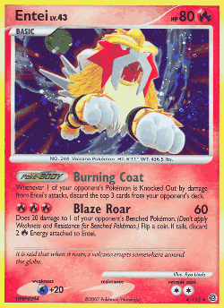 Entei Pokémon TCG card art