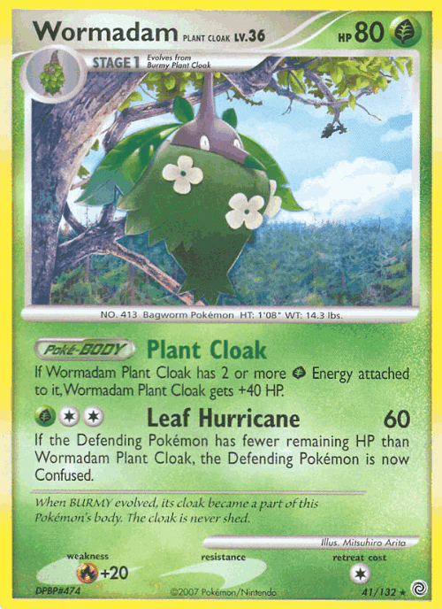 Wormadam Plant Cloak #41 from Secret Wonders - Rare - Illustrated by Mitsuhiro Arita