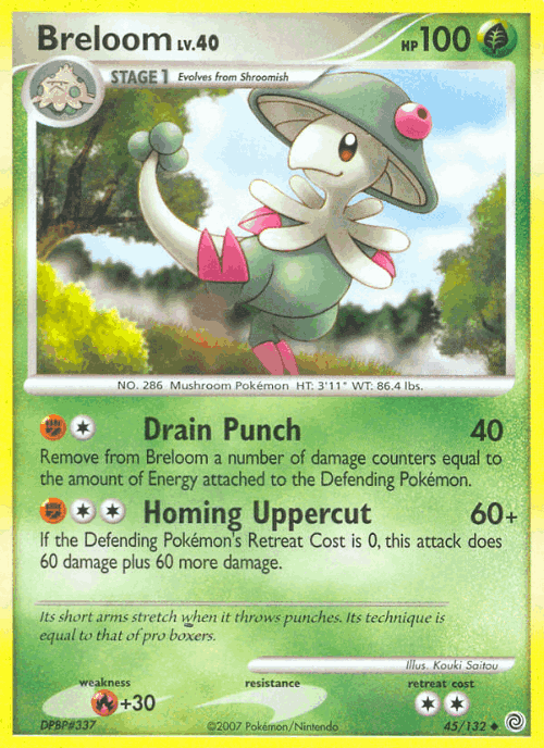 Breloom #45 from Secret Wonders - Uncommon - Illustrated by Kouki Saitou