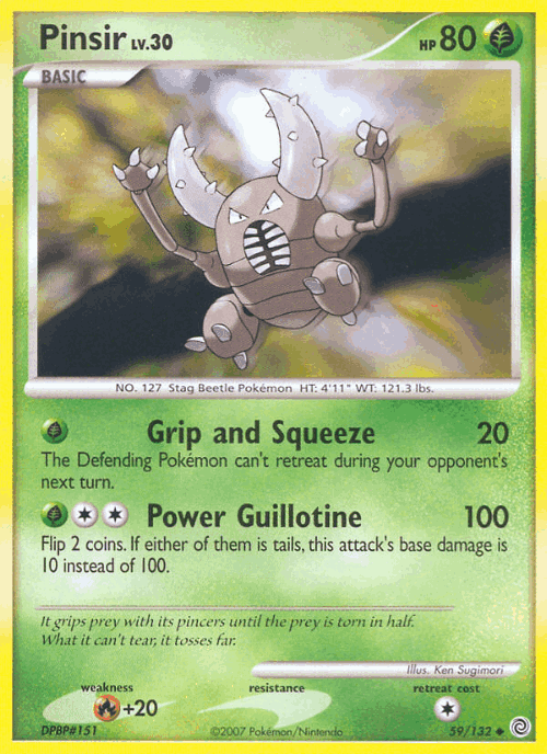 Pinsir #59 from Secret Wonders - Uncommon - Illustrated by Ken Sugimori