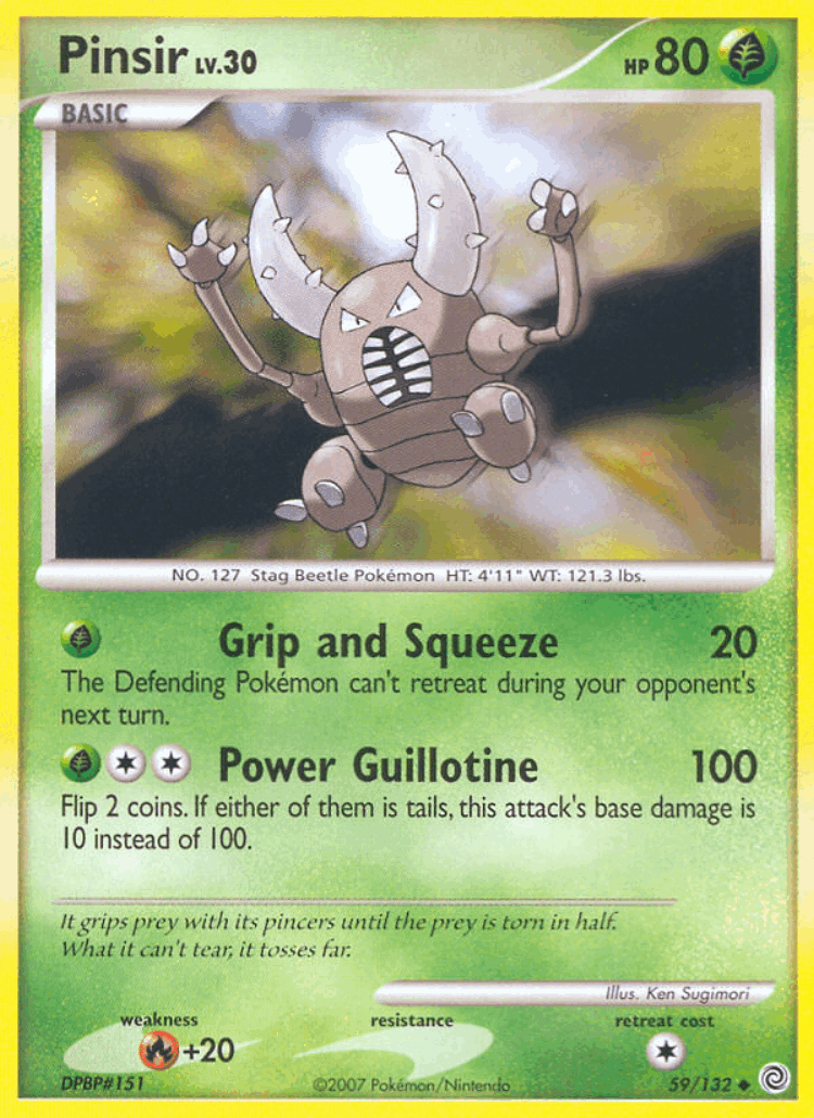 Pinsir #59 from Secret Wonders - Uncommon - Illustrated by Ken Sugimori
