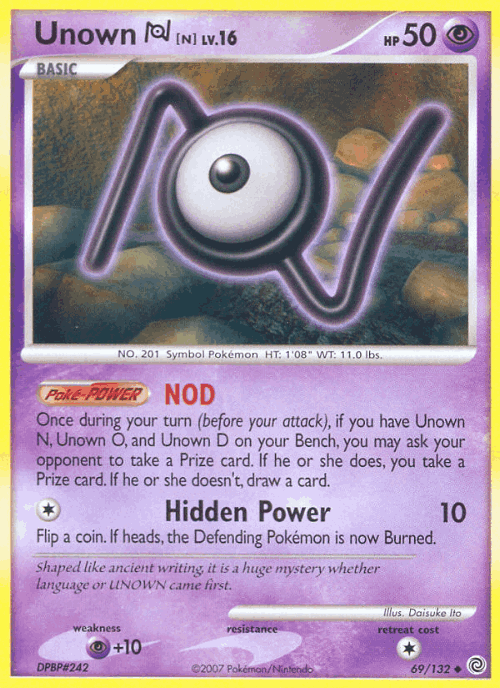 Unown [N] #69 from Secret Wonders - Uncommon - Illustrated by Daisuke Ito