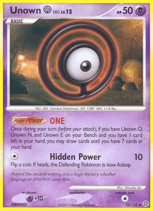Unown [O] #70 from Secret Wonders - Uncommon - Illustrated by Daisuke Ito