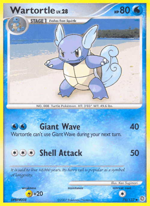 Wartortle #75 from Secret Wonders - Uncommon - Illustrated by Ken Sugimori