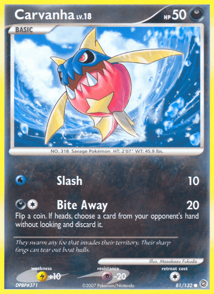 Carvanha #81 from Secret Wonders - Common - Illustrated by Masakazu Fukuda