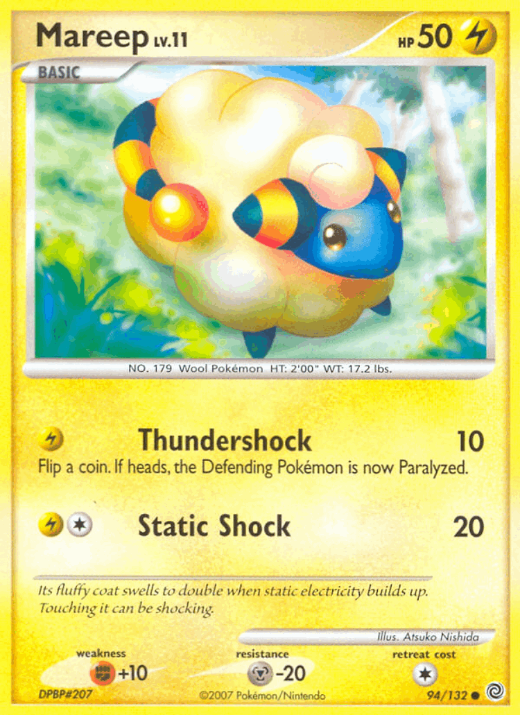 Mareep #94 from Secret Wonders - Common - Illustrated by Atsuko Nishida
