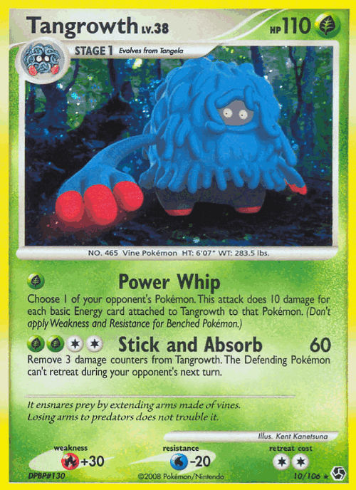 Tangrowth #10 from Great Encounters - Rare Holo - Illustrated by Kent Kanetsuna