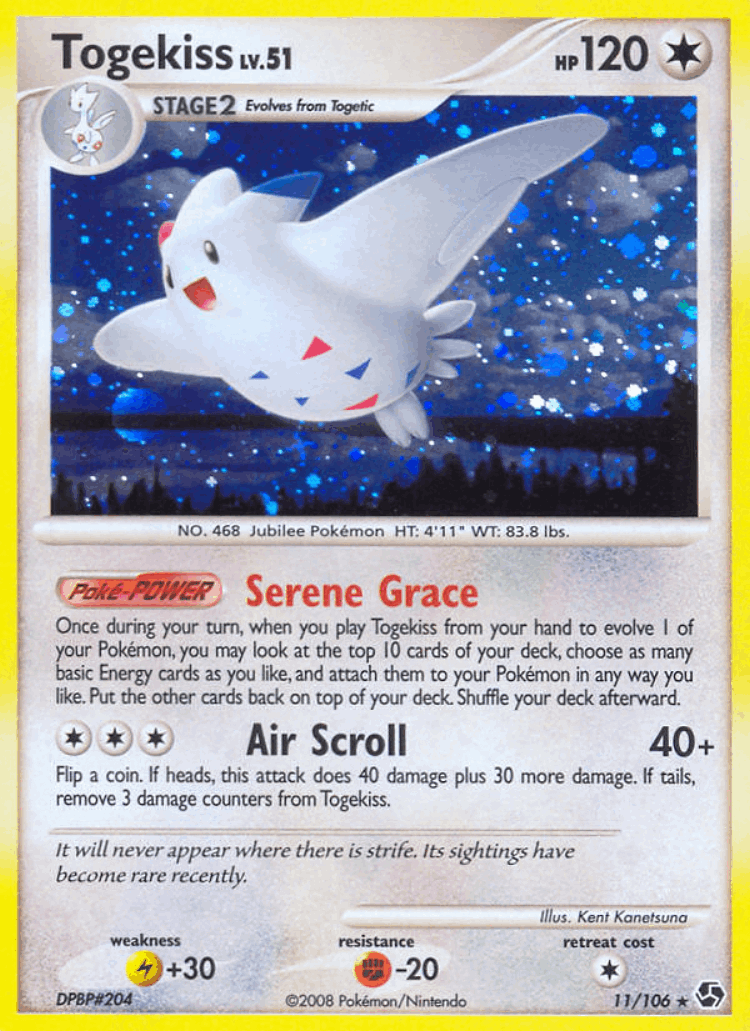 Togekiss #11 from Great Encounters - Rare Holo - Illustrated by Kent Kanetsuna