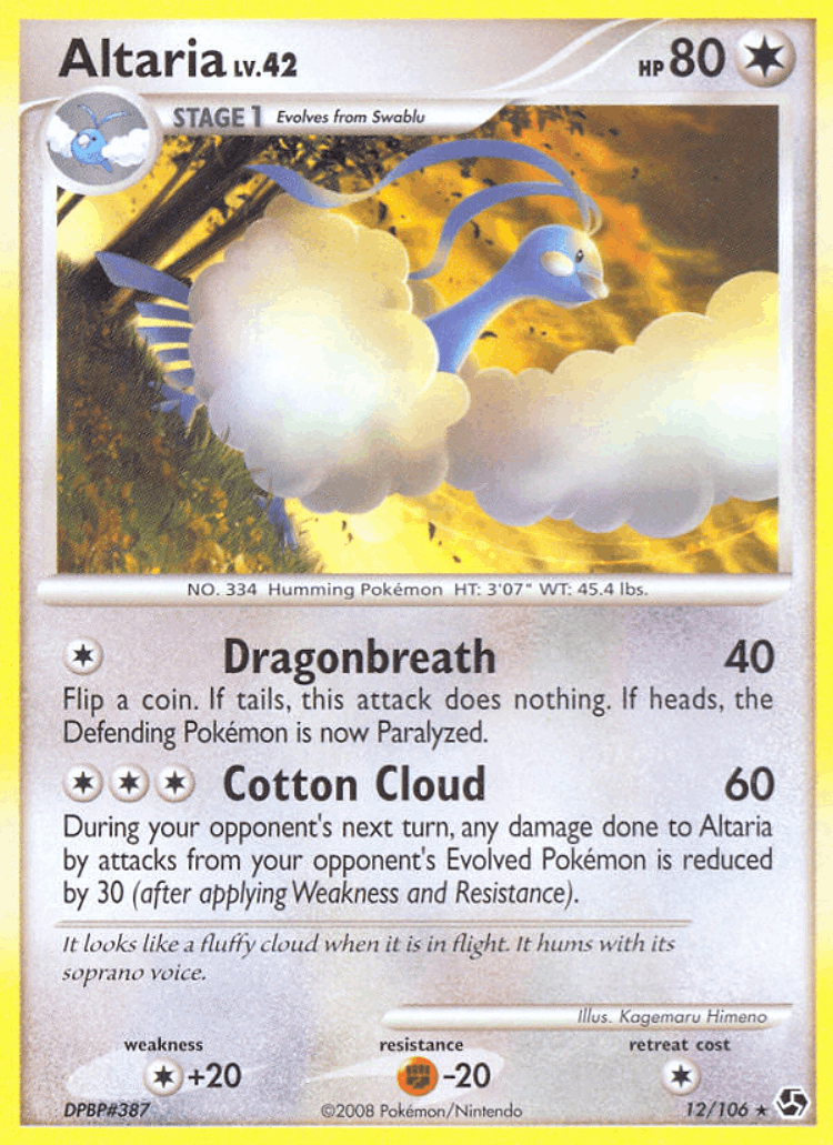 Altaria #12 from Great Encounters - Rare - Illustrated by Kagemaru Himeno