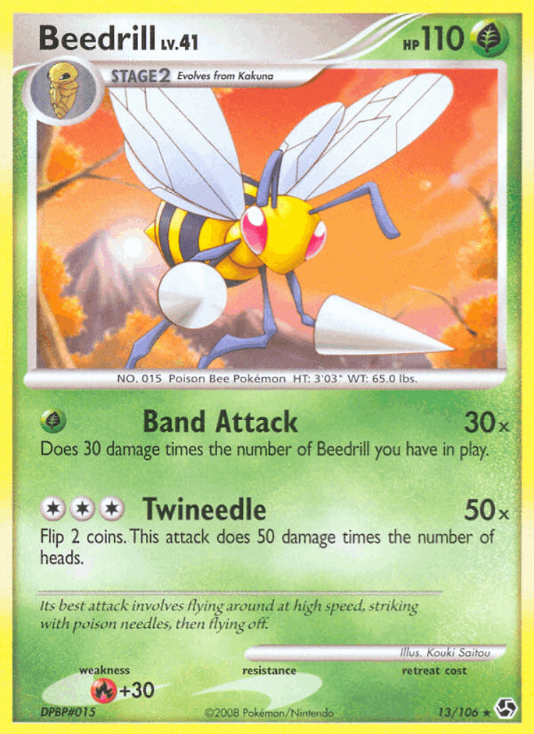 Beedrill #13 from Great Encounters - Rare - Illustrated by Kouki Saitou