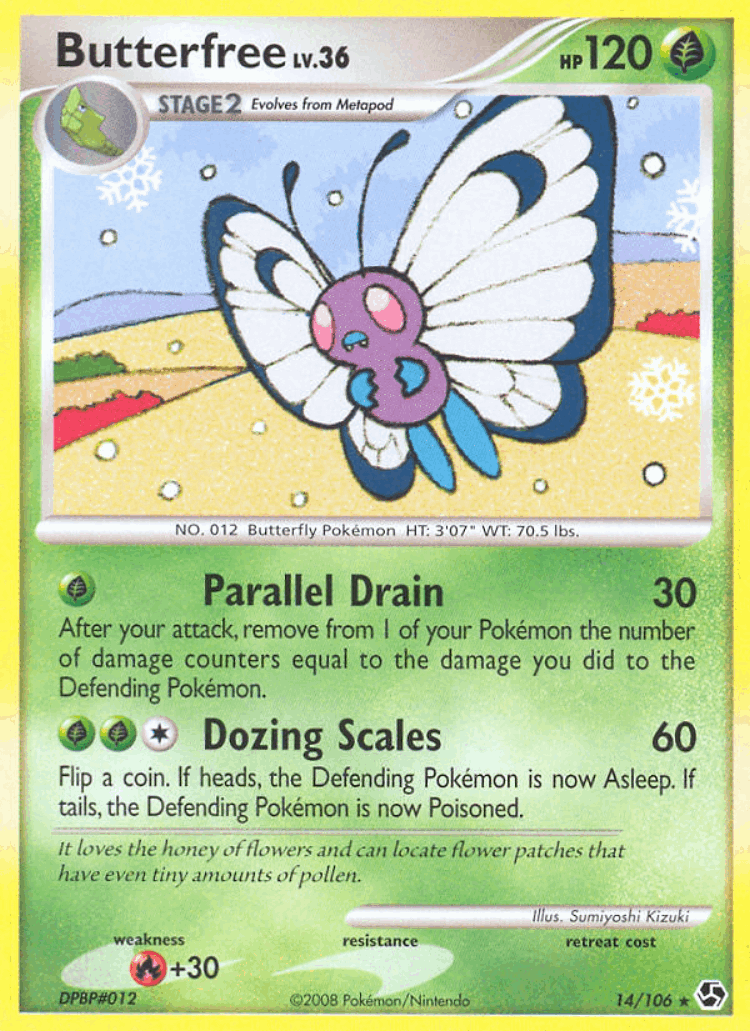 Butterfree #14 from Great Encounters - Rare - Illustrated by Sumiyoshi Kizuki