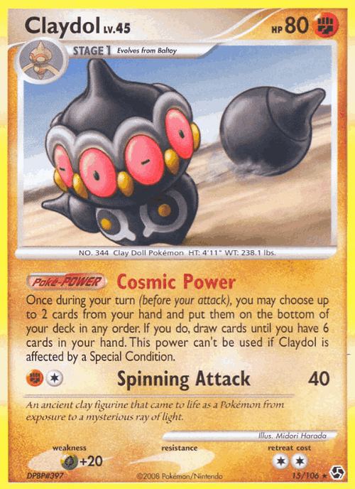 Claydol Pokémon TCG card art