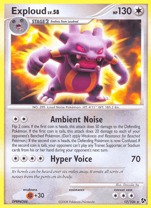 Exploud Pokémon TCG card art