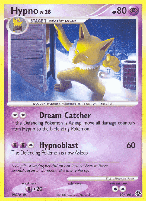 Hypno Pokémon TCG card art