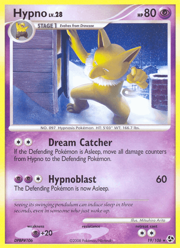 Hypno #19 from Great Encounters - Rare - Illustrated by Mitsuhiro Arita