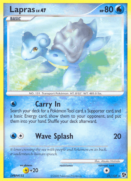 Lapras #21 from Great Encounters - Rare - Illustrated by Atsuko Nishida