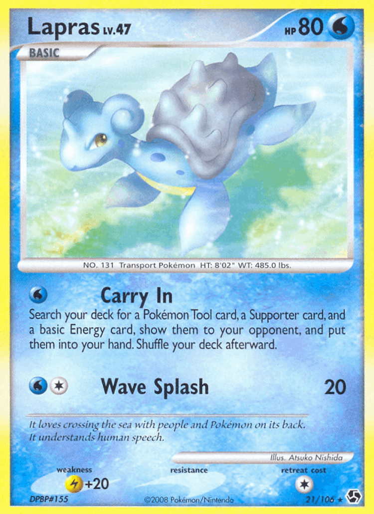 Lapras #21 from Great Encounters - Rare - Illustrated by Atsuko Nishida