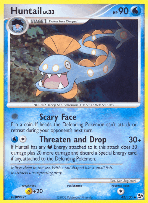 Huntail #42 from Great Encounters - Uncommon - Illustrated by Ken Sugimori
