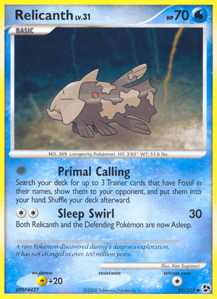 Relicanth #51 from Great Encounters - Uncommon - Illustrated by Ken Sugimori