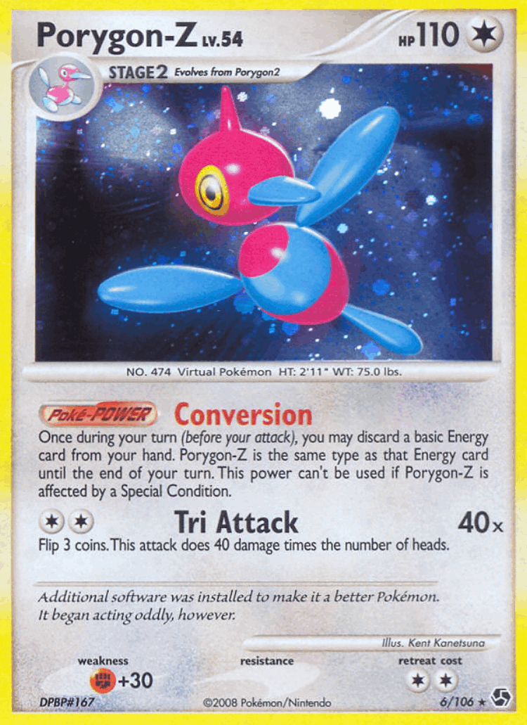 Porygon-Z #6 from Great Encounters - Rare Holo - Illustrated by Kent Kanetsuna