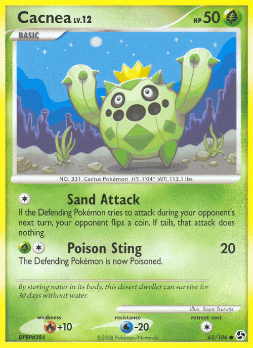 Cacnea #62 from Great Encounters - Common - Illustrated by Saya Tsuruta