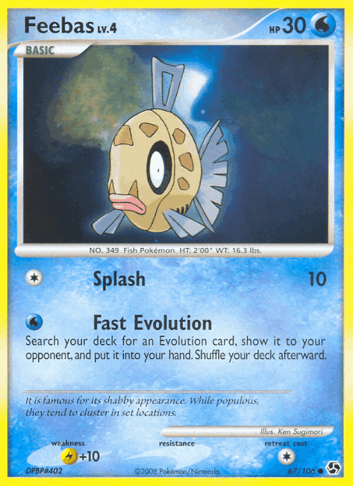 Feebas #67 from Great Encounters - Common - Illustrated by Ken Sugimori