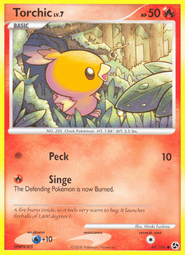 Torchic #89 from Great Encounters - Common - Illustrated by Hiroki Fuchino