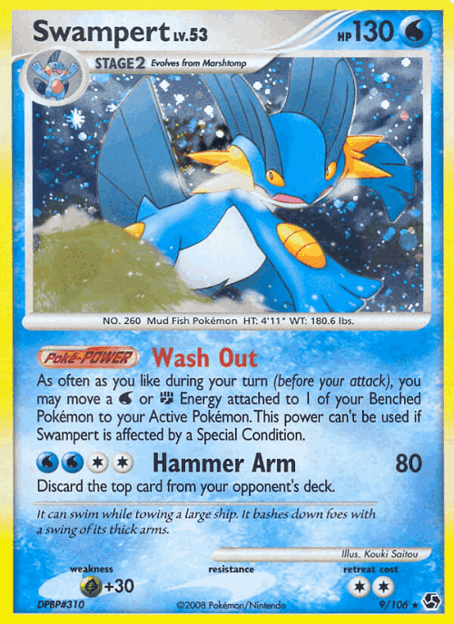 Swampert Pokémon TCG card art