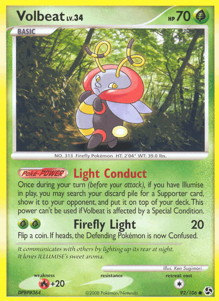 Volbeat #92 from Great Encounters - Common - Illustrated by Ken Sugimori