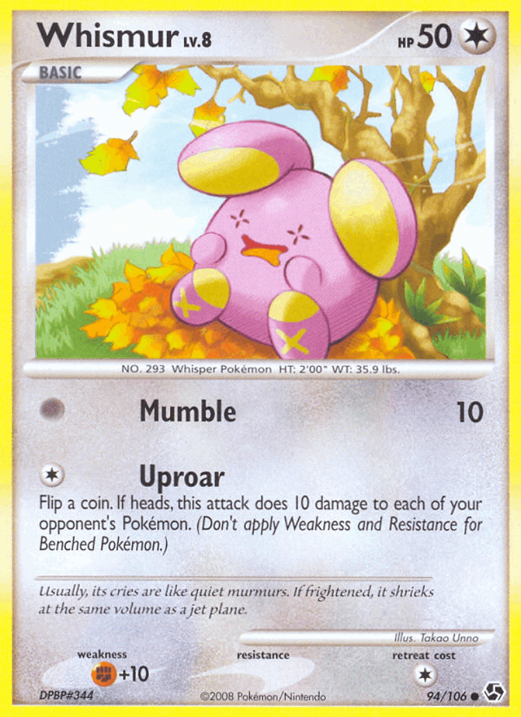 Whismur #94 from Great Encounters - Common - Illustrated by Takao Unno