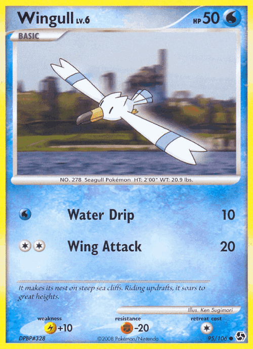 Wingull #95 from Great Encounters - Common - Illustrated by Ken Sugimori