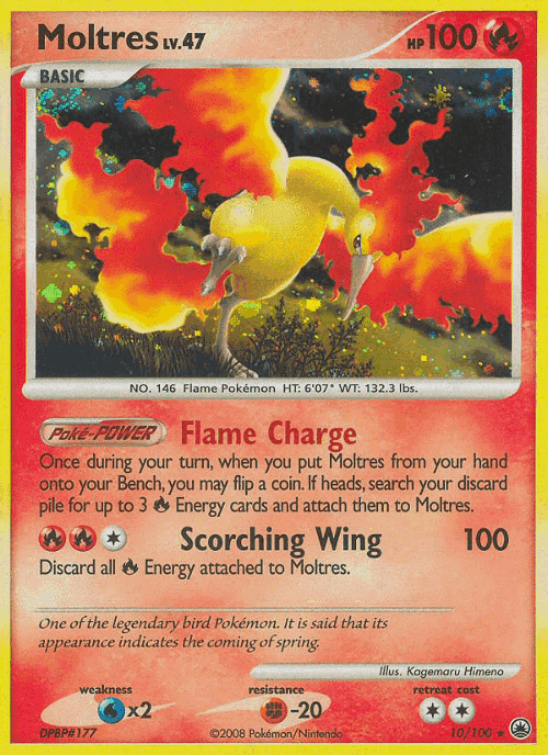Moltres Pokémon TCG card art